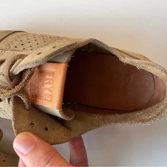 FRYE Leather Lace Up Shoes Women’s 8.5 - Picture 2 of 5